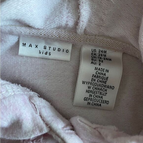 Max Studio Pink Hi Low Hooded Dress Size 24 Months - Picture 3 of 3